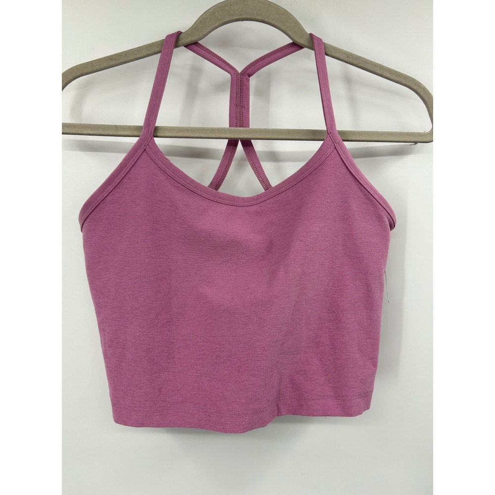 Beyond Yoga Spacedye Slim Racerback Cropped Tank Heathered Pink Purple Top